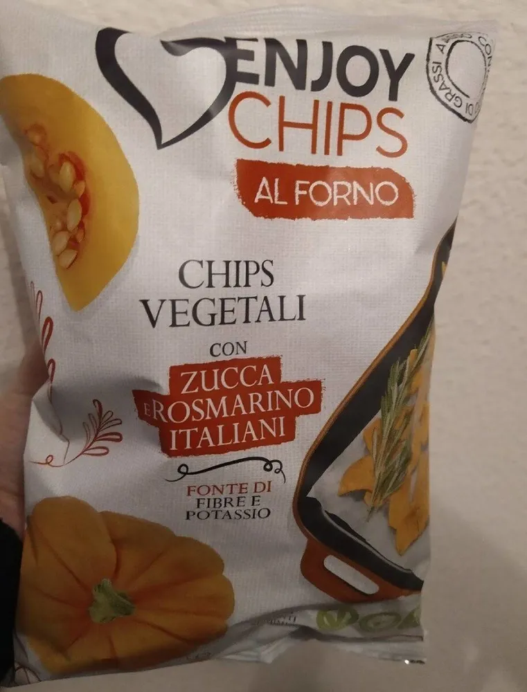 Chips vegetali con zucca e rosmarino