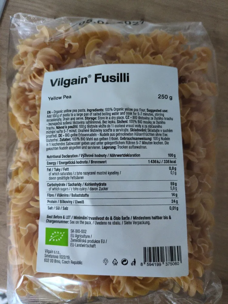 Fusilli Yellow Pea