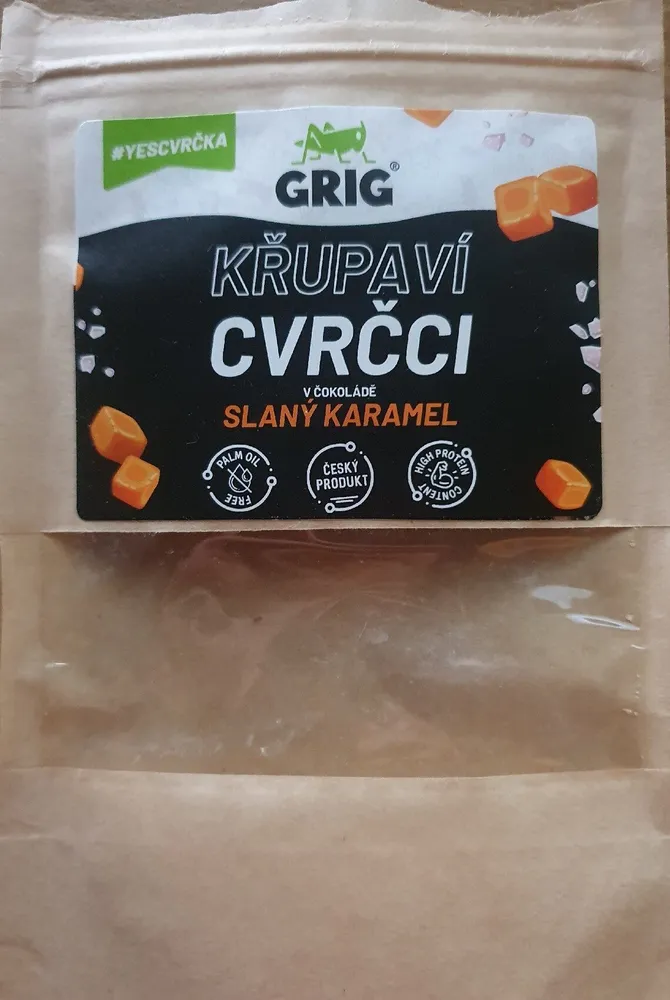 Křupaví cvrčci v čokoládě Slaný Karamel
