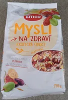 Mysli sypané exotické ovocie