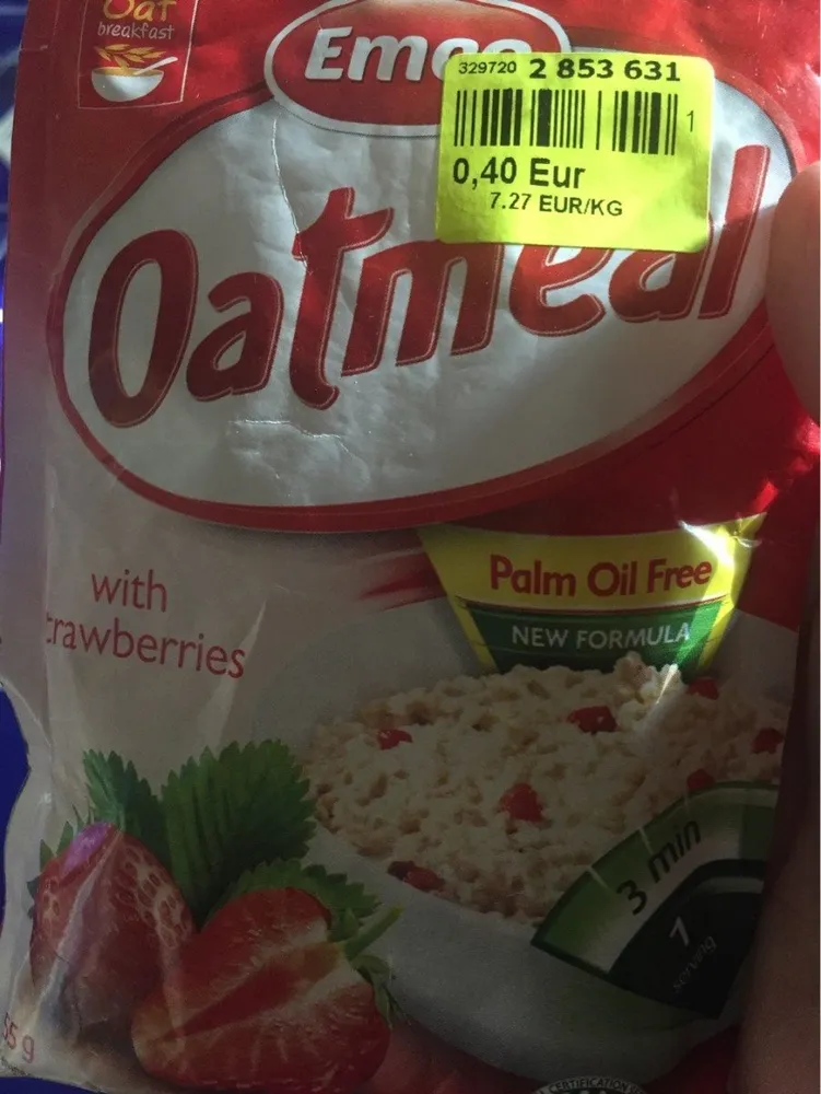 Flocon d'avoine a la fraise