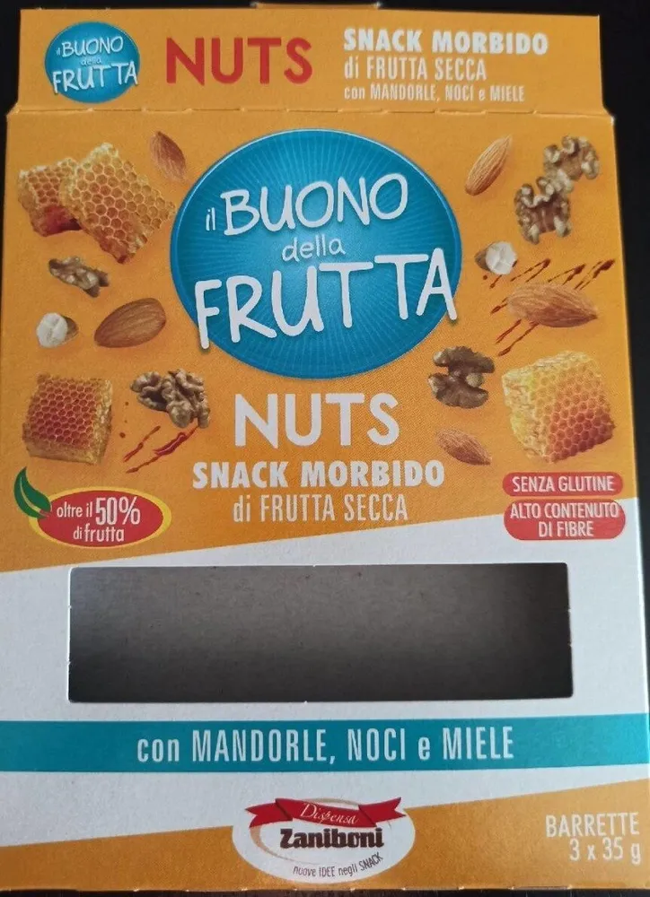 Snack morbido di frutta secca