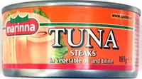 Tuna steaks in vegetable oil and brine