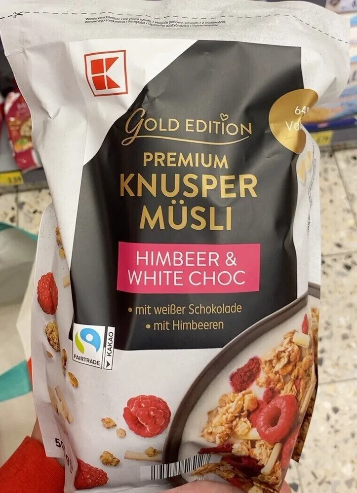 PREMIUM KNUSPER MÜSLI HIMBEER & WHITE CHOC