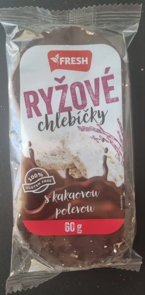 Rýžové chlebíčky s kakaovou polevou
