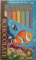 Moulded milk chocolate decorated in colours