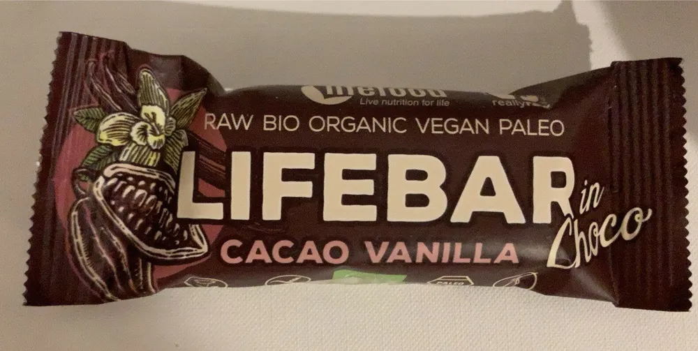 Raw Bio Organic Vegan Paleo - Lifebar - Cacao Vanilla