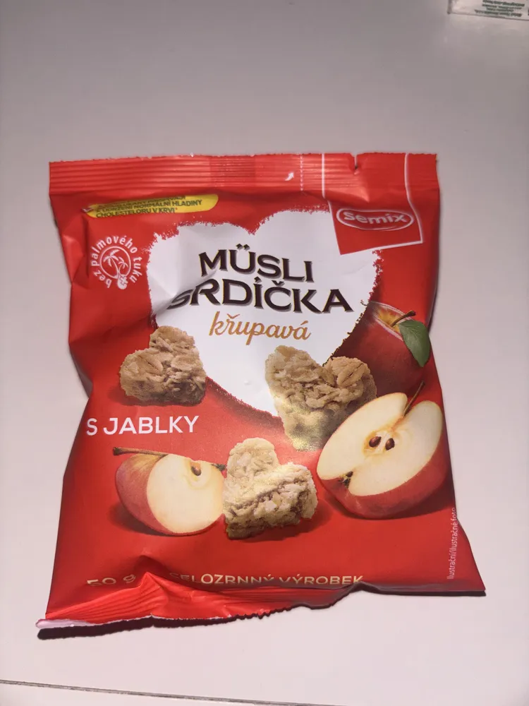 Müsli srdíčka křupavá s jablky