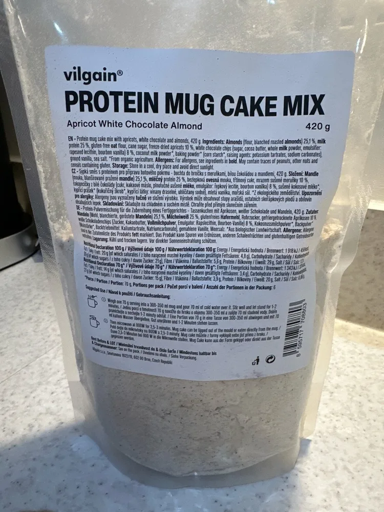 Protein Mug Cake Apricot White Chocolate And Almond