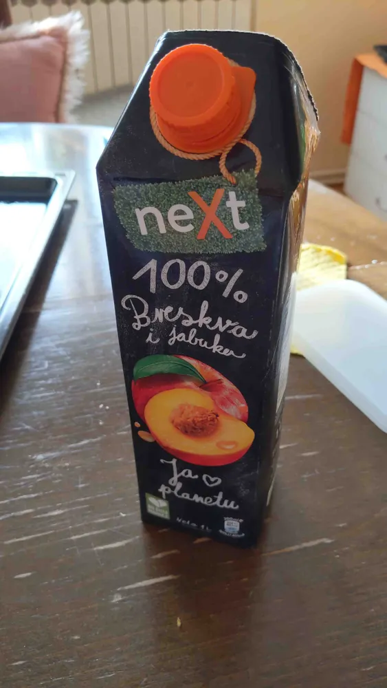 neXt 100% breskva i jabuka 1l