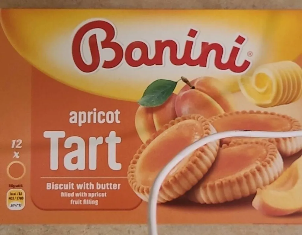 Apricot tart biscuit with butter