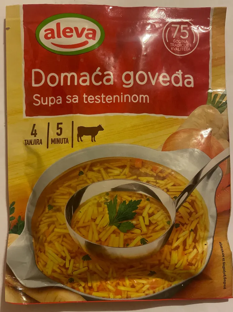 Domaća goveđa supa sa testeninom