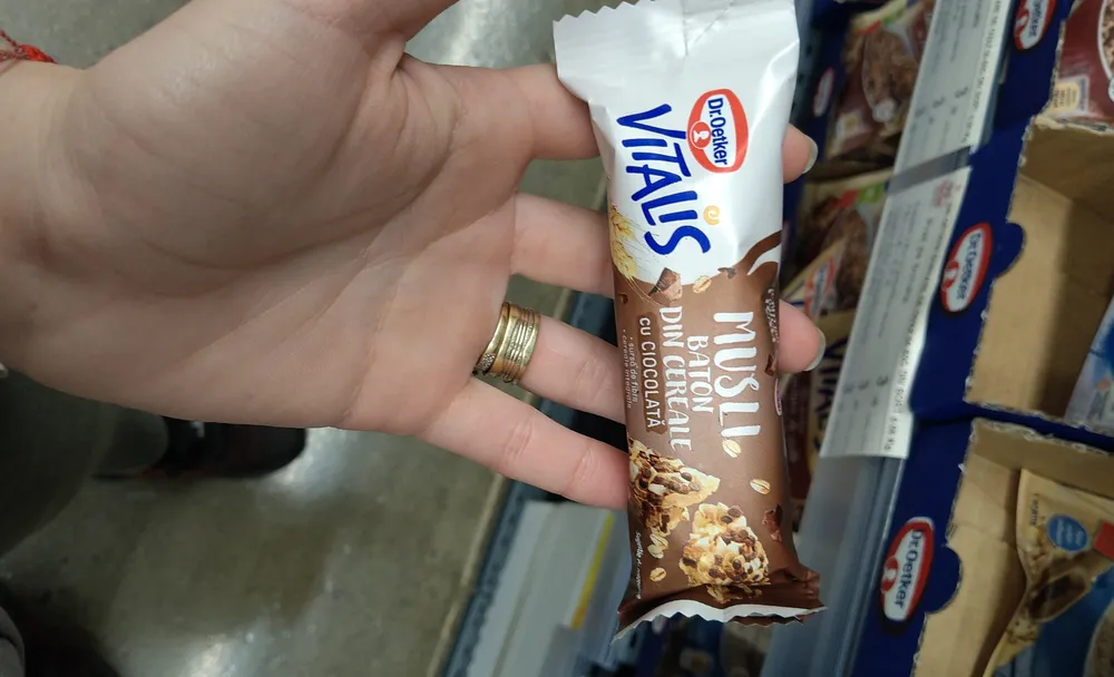 musli baton din cereale cu ciocolata Dr Oetker