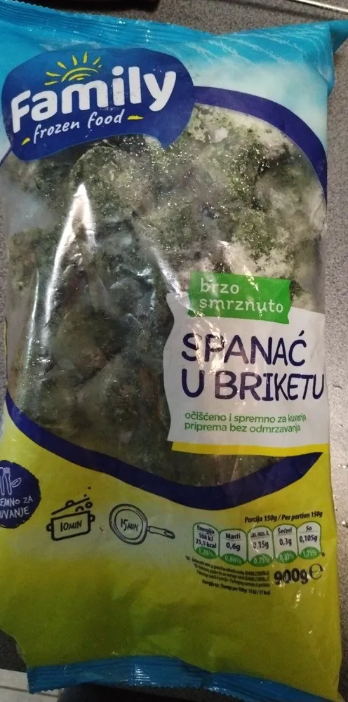 Spanać u briketu