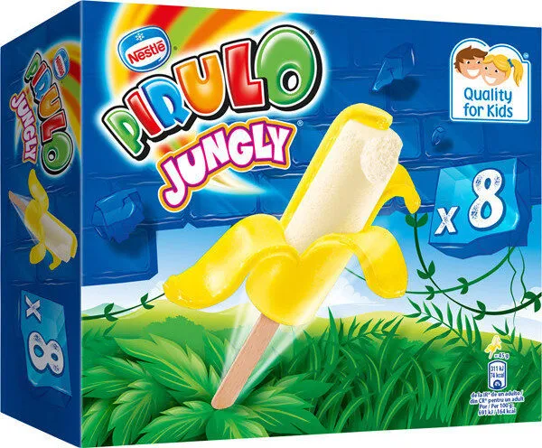 Jungly polo sabor vainilla con plátano para pequeños bocados