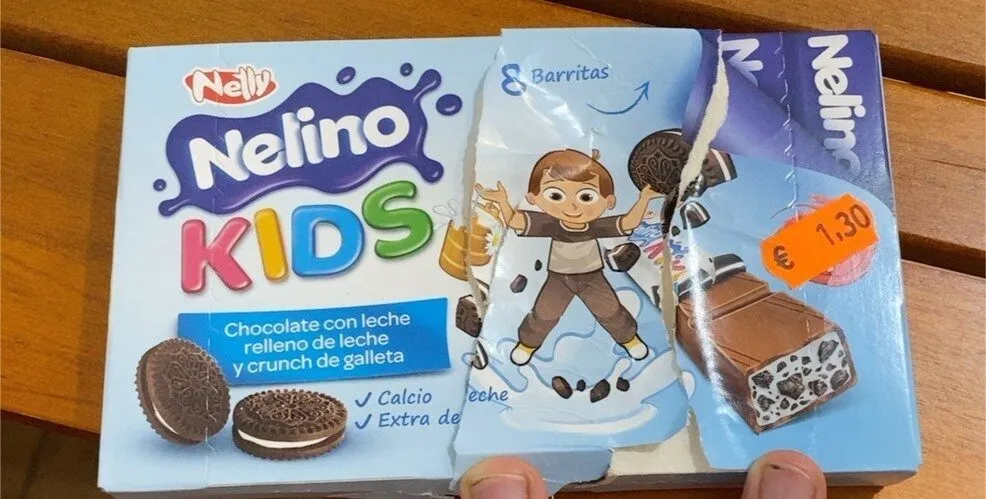 Barritas de chocolate con galleta