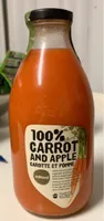 100% carrot and apple juice