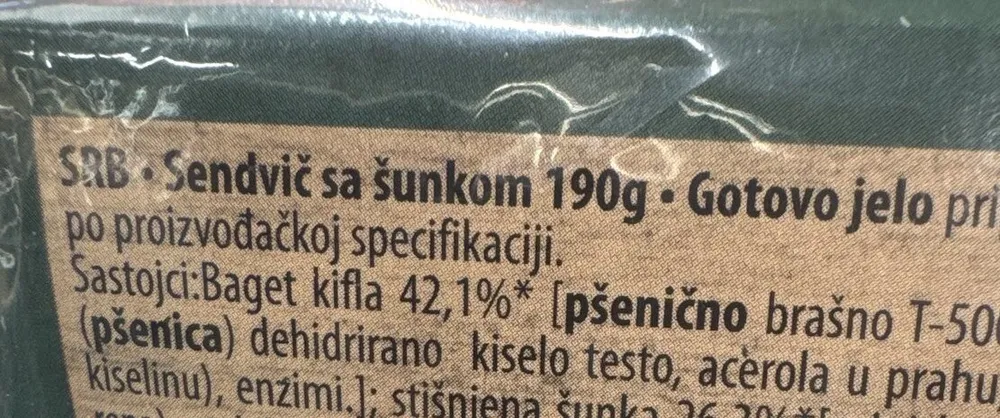 Sendvič Sa Šunkom