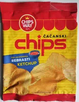Čačanski chips rebrasti ketchup