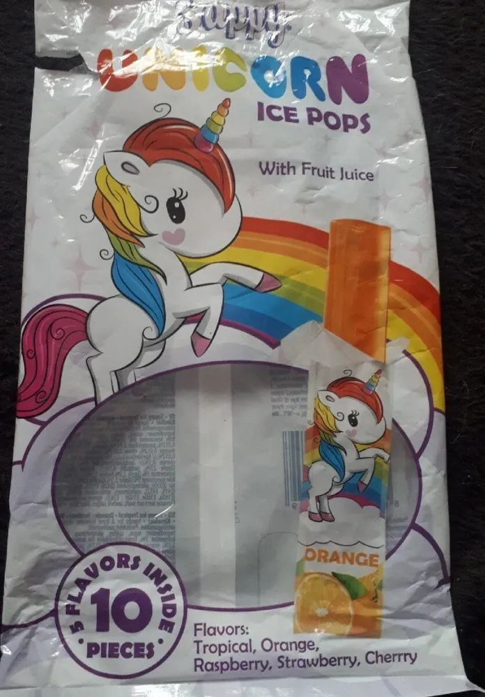 Unicorn ice pops