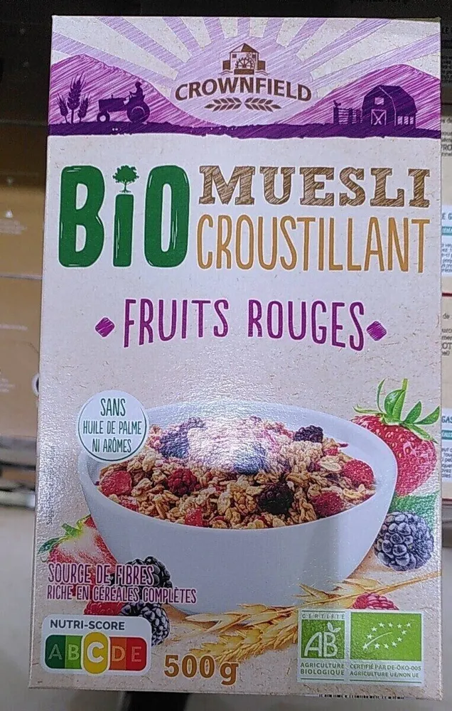 Bio müesli croustillant fruits rouges