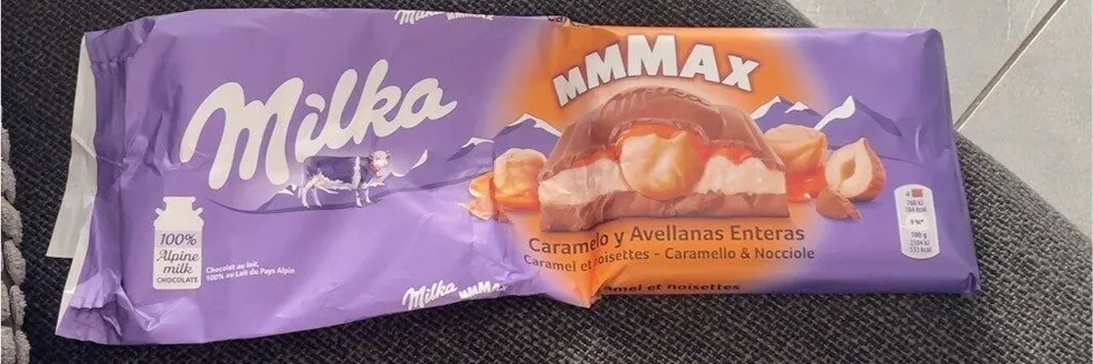 cioccolato allr nocciole e al caramello della milka