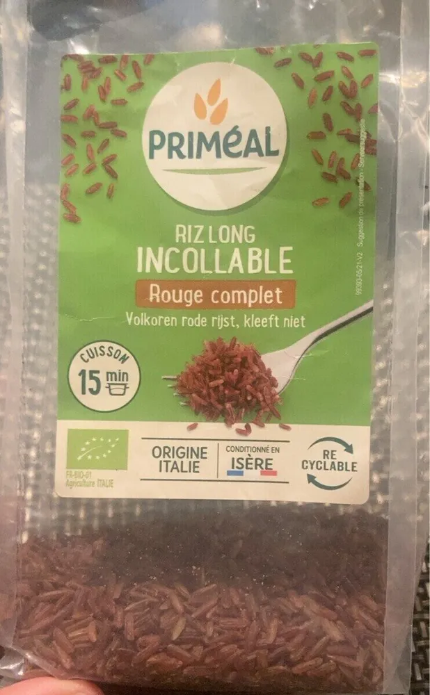 Riz long incollable rouge complet