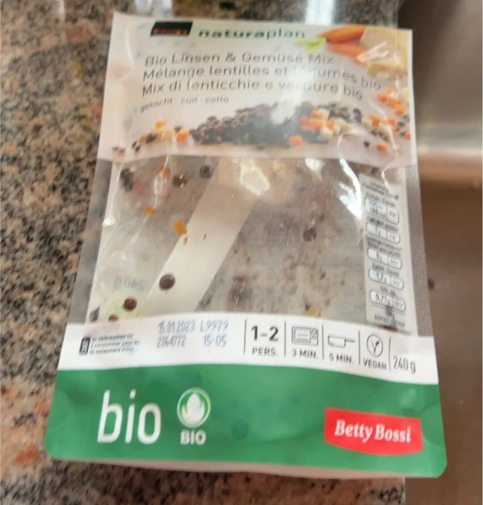 Melange lentille et legumes bio
