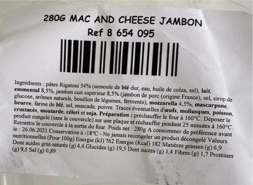 Mac and cheese jambon
