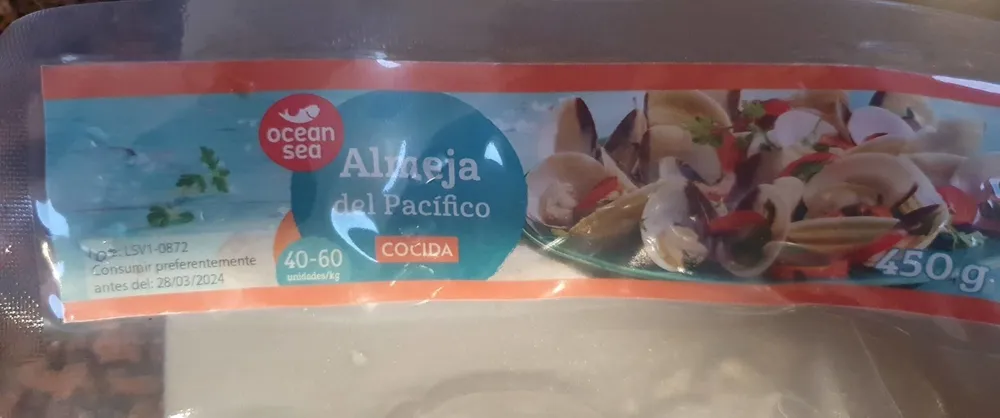 Almejas cocidas