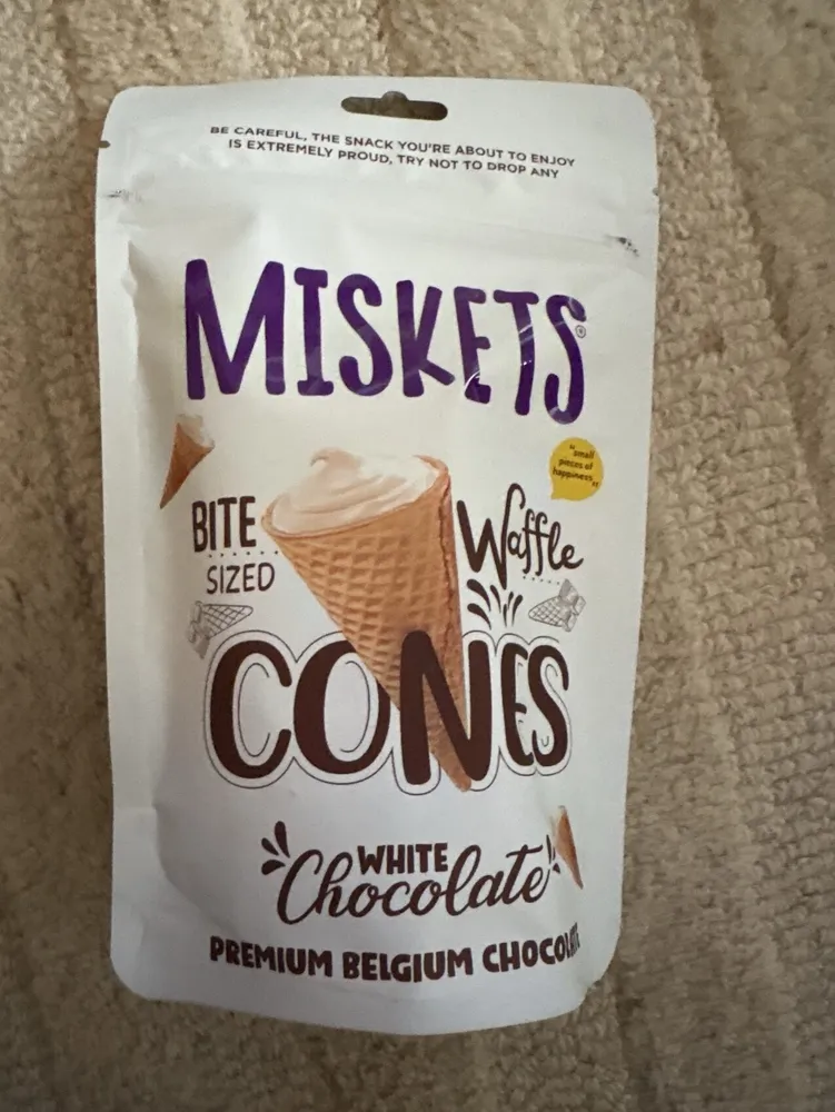 White Chocolate Waffle Cones
