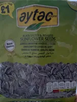 Black salted and roasted sunflower seeds