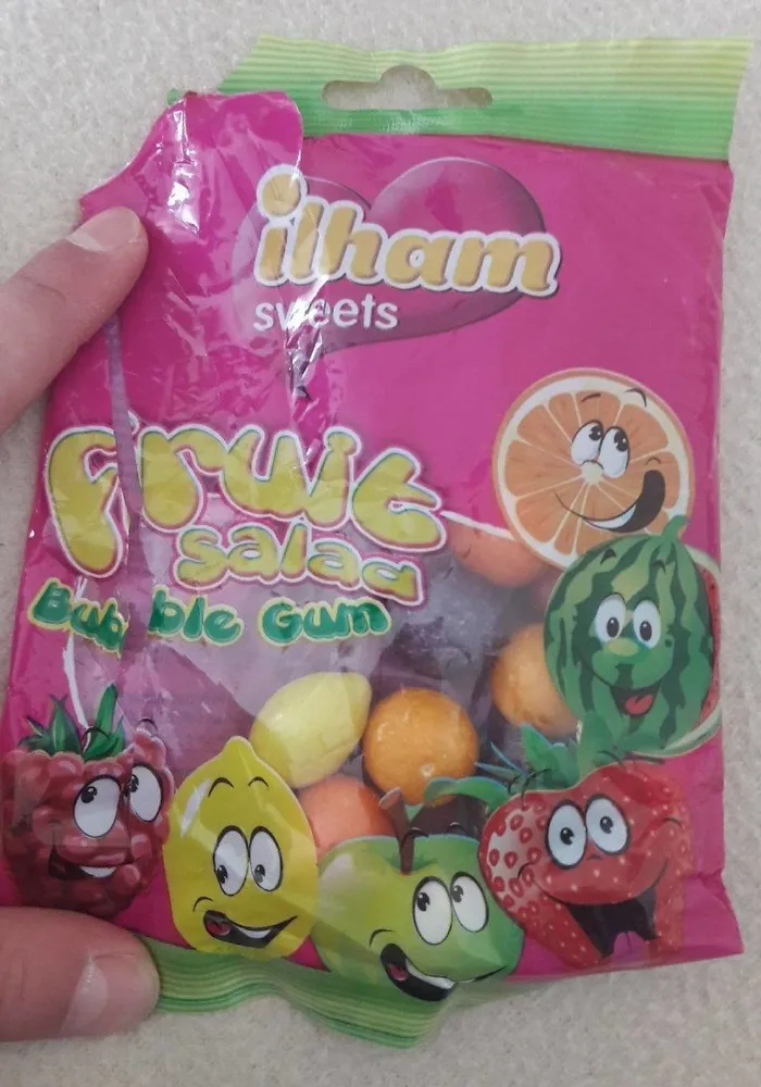 Fruit salad bubble gum