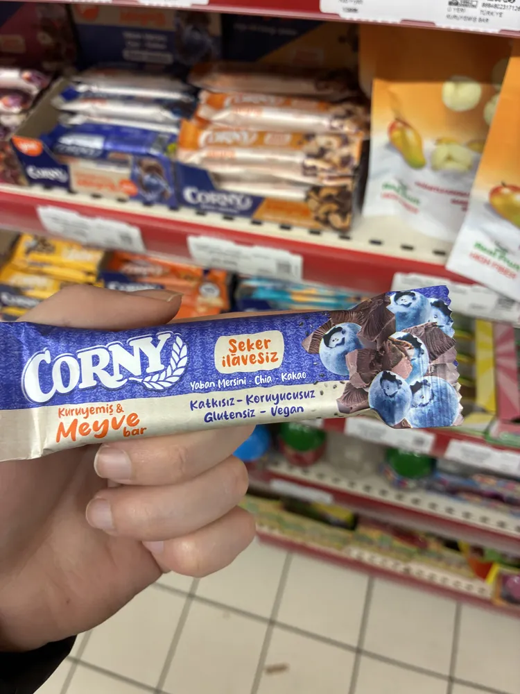 Şeker İlavesiz Kuruyemiş & Meyve Bar Yaban Mersini - Chia - Kakao