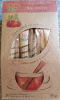 Erdbeerfrüchtetee zum eintauchen und umrühren