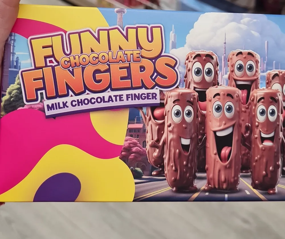 Funny finger chocolate