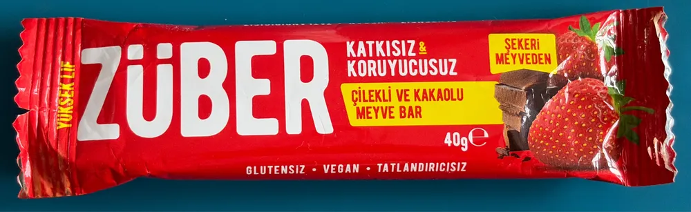 Çilekli ve Kakaolu Meyve Bar