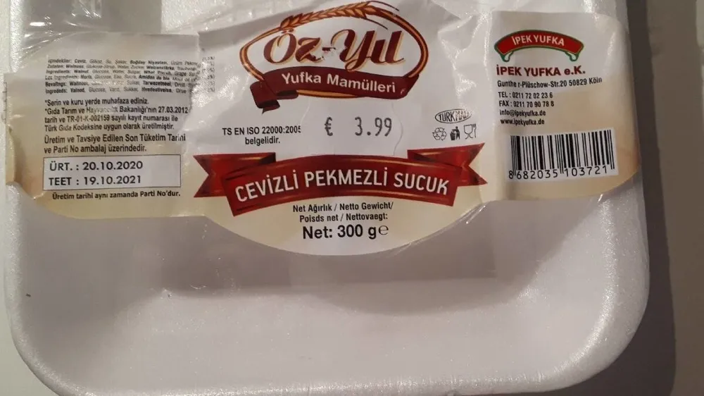 Cevizli pekmezli sucuk