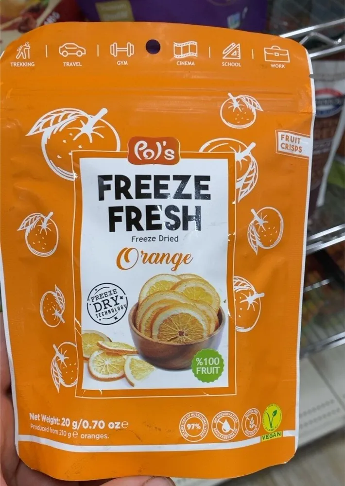 Freezed dried orange
