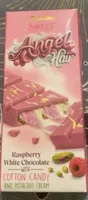 Angel hair raspberry white chocolate with cotton candy and pistachio cream
