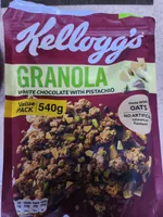 Kelloggs granola white chocolate and pistachio