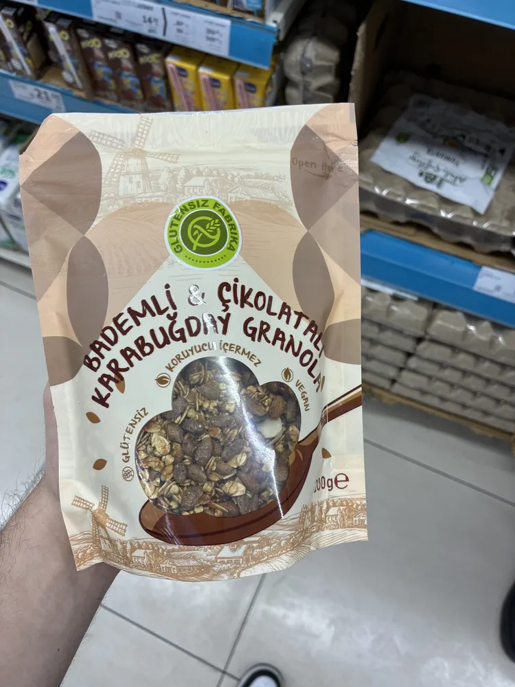buckwheat granola almond chocolate