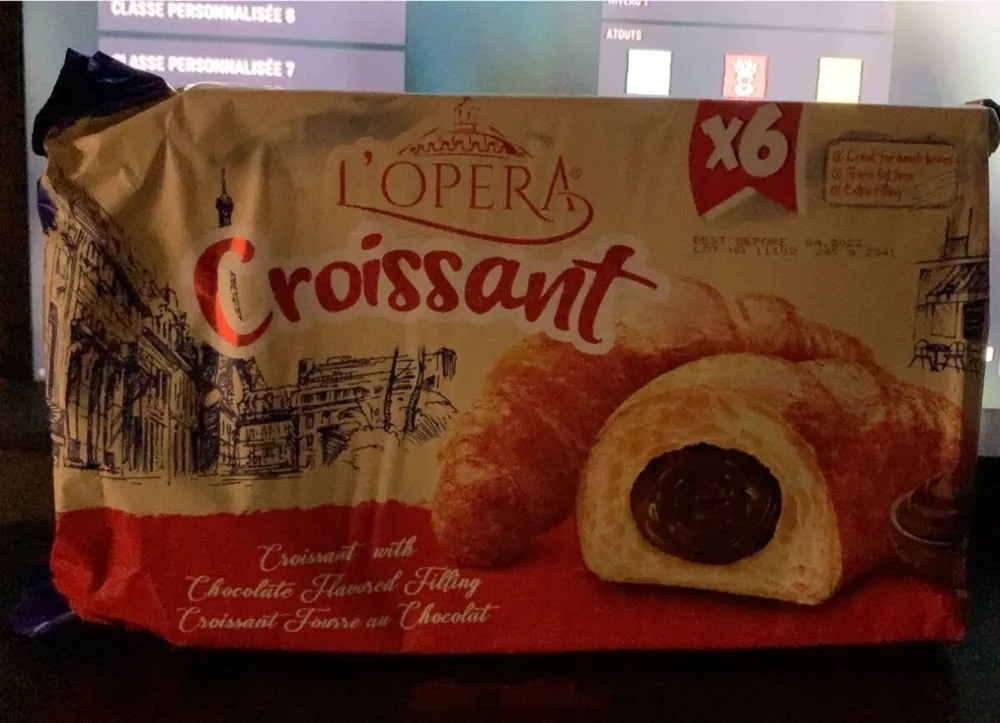 Croissant fourré au chocolat