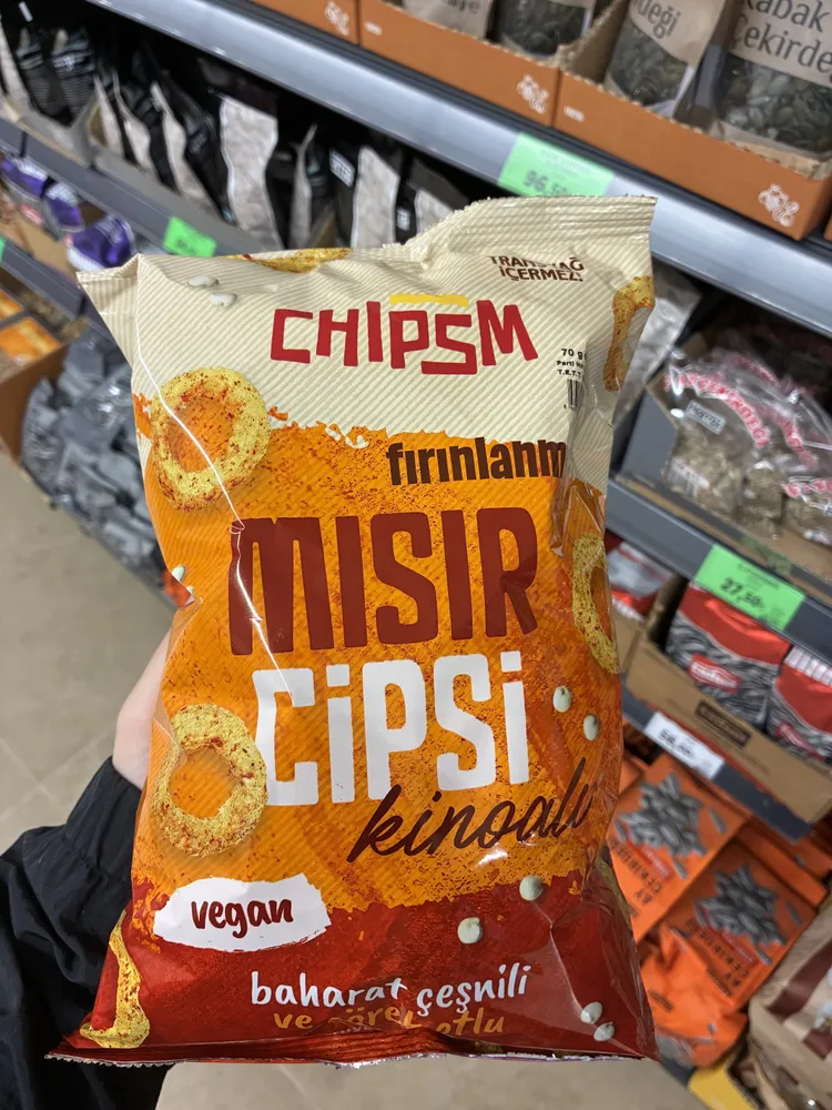 Fırınlanmış Mısır Cipsi Kinoalı - Baharat Çeşnili ve Çörekotlu