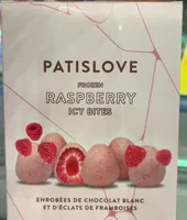 Frizen raspberry enrobées de chocolat blanc