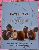 Frozen blueberry enrobées de chocolat au lait et de chocolat blanc