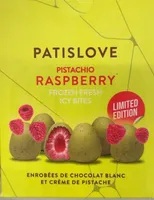 Pistachio raspberry enrobées de chocolat blanc