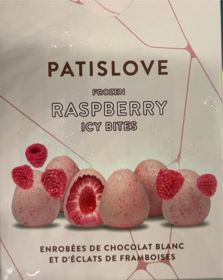 Frozen raspberry enrobées de chocolat blanc