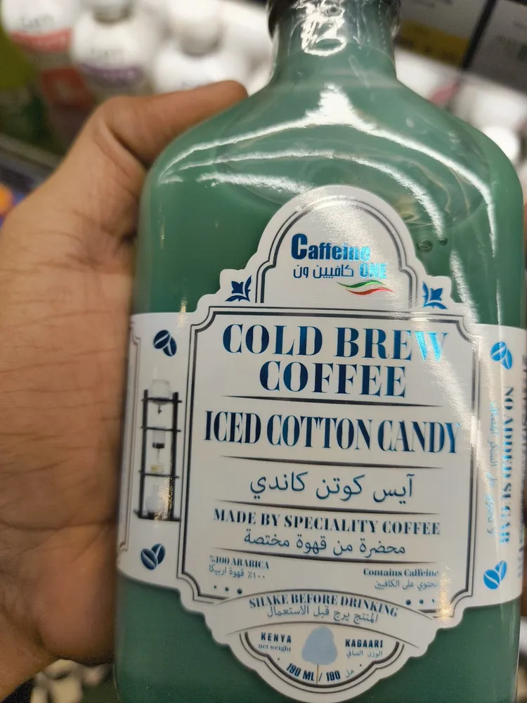 Caffeine one cold brew coffee iced cotton candy