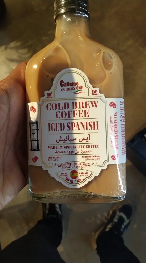 Caffeine one cold brew coffee iced spanish
